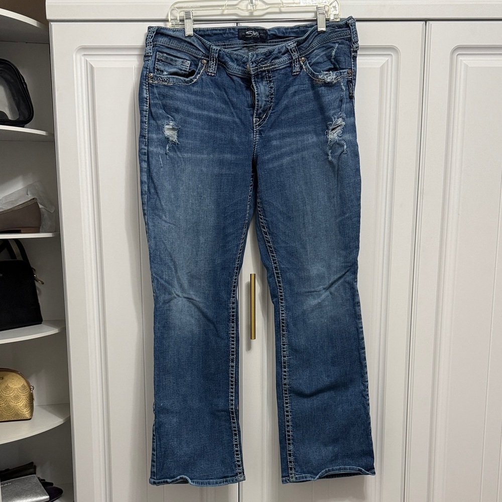 Silver Jeans Women's Straight Leg Blue Denim